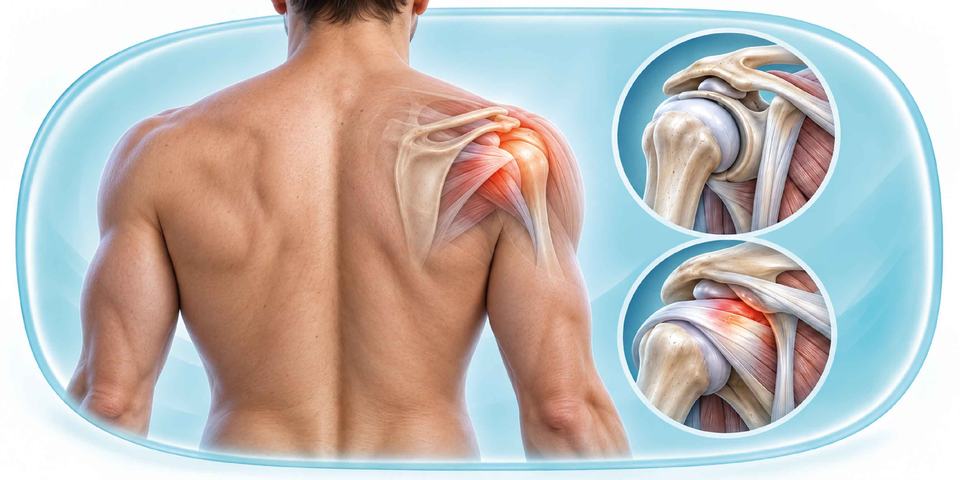 آناتومی شانه زنان و نمایش مفصل و عضلات شانه